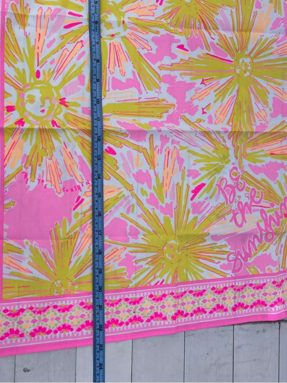 Lilly Pulitzer Pink and Yellow Floral Scarf - Picture 6 of 6